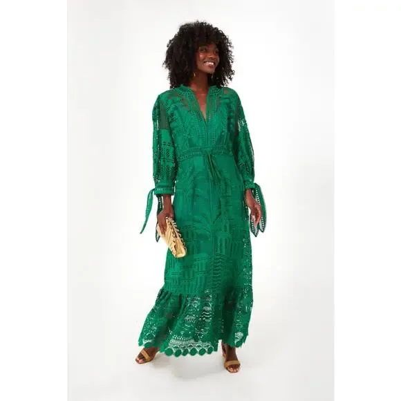 slim fit dress slacks Dark Hunter Green Leather Manon Dress main image 1